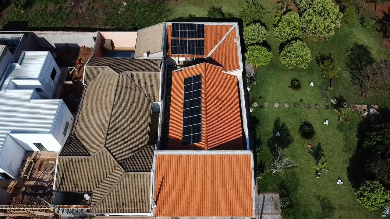 Instalação solar residencial em Jaú/SP
